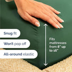 Queen Sheets Set 6 Piece - Includes 4 Pillowcases - Bed Sheets Queen Size - Soft Hotel Luxury Bedding - Cooling, Comfy, Cozy & Breathable - 1 Flat & 1 Fitted & 4 Pillowcases w/ Deep Pockets - Emerald
