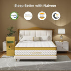 Cooling Gel Full Size Mattress, 10 Inch Hybrid Full Mattress in a Box with Pocketed Springs Memory Foam for Back Pain & Pressure Relief with CertiPUR-US Certified Foam