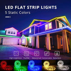 LED Rope Lights, 33Feet Daylight Flat Flexible Strip Light, Plug in Novelty Lighting, Connectable and Waterproof for Home Christmas Holiday Garden Patio Party Decoration