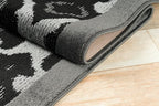 Custom Length Cut to Size Fleur de Lis Inspired Carpet Runner Rug for Hallways, Non Slip Rubber Backed, 31 inch Wide X Customized Length, Royal Grey, 31 inch X 20 feet