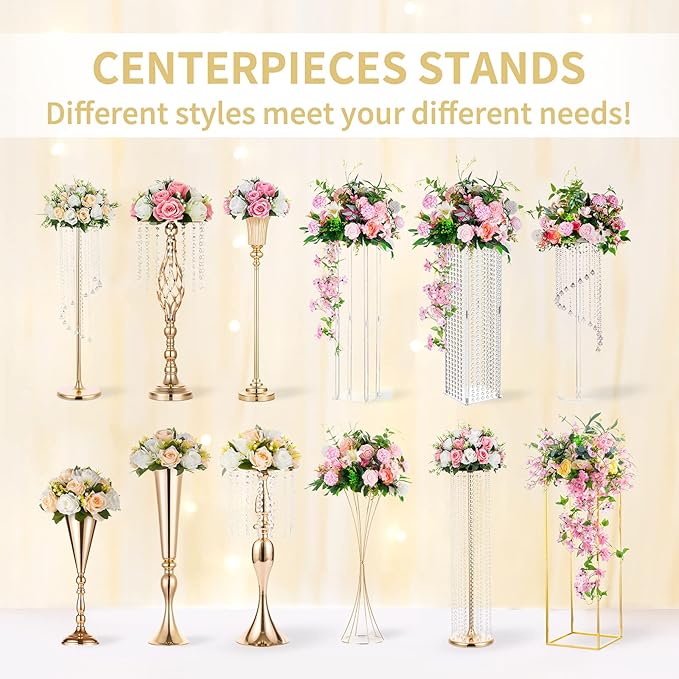 NUPTIO Artificial Flower Centrepieces for Tables - 10 Pcs Dusty Rose Fake Flowers Roses Balls 9.5in Diameter - Silk Faux Rose Arrangement for Wedding Party Centerpiece Table Decorations