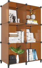 6-Cube Storage Organizer, Closet Organizer Storage Shelf Bookcase Bookshelf with Metal Hammer, Storage Cubes Organizer Cabinet for Kids, Closet, Bedroom, Bathroom, (11.8x11.8x11.8 inch)