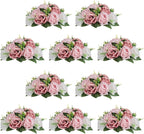 NUPTIO Flower Balls for Wedding Centerpieces - 10 Pcs 9.5 inch Diameter Fake Flower Ball Arrangement Bouquet Party Centerpieces for Tables - Dusty Rose Bouquet Centerpiece Flowers for Wedding Table