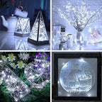 10 Pack Fairy Lights Battery Operated - 7ft 20 LED Twinkle Lights Copper Wire Mini String Lights Firefly Lights for Mason Jars DIY Crafts Christmas Wedding Party Centerpiece Table Decor, Cool White
