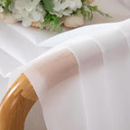 Chyhomenyc Sheer White Valances for Windows 2 Pack, Small Window Curtains for Living Room Bathroom Cafe Laundry Basement, Modern Top Dual Rod Pocket Voile Curtain, 42W x 14L inches, White