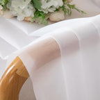Chyhomenyc White Sheer Curtains 63 Inch Length 2 Panels Set, Light Filtering Rod Pocket Window Curtain Treatment Drapes for Bedroom Living Room, Each 42Wx63L, Set of 2, White