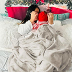 Bedsure GentleSoft Fleece Blanket California King Size Linen - Lightweight Plush Fuzzy Cozy Soft Bed Blankets, 102x96 inches