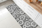 Custom Length Cut to Size Retro Modern Geometric Carpet Runner Rug for Hallways, Non Slip Rubber Backed, 31 inch Wide X Customized Length, Geo Grey, 31 inch X 25 feet