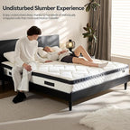 King Size Mattress in a Box, 10 Inch Hybrid Mattress with Individual Pocket Spring & Memory Foam, Soft, Motion Isolation, Medium Firm Comfort for Pressure Relief, CertiPUR-US Certified