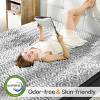 SINWEEK 2 Inch Mattress Topper 5-Zone Memory Foam Mattress Topper Pressure Relieve Soft Mattress Pad, CertiPUR-US Certified, King Size, Gray