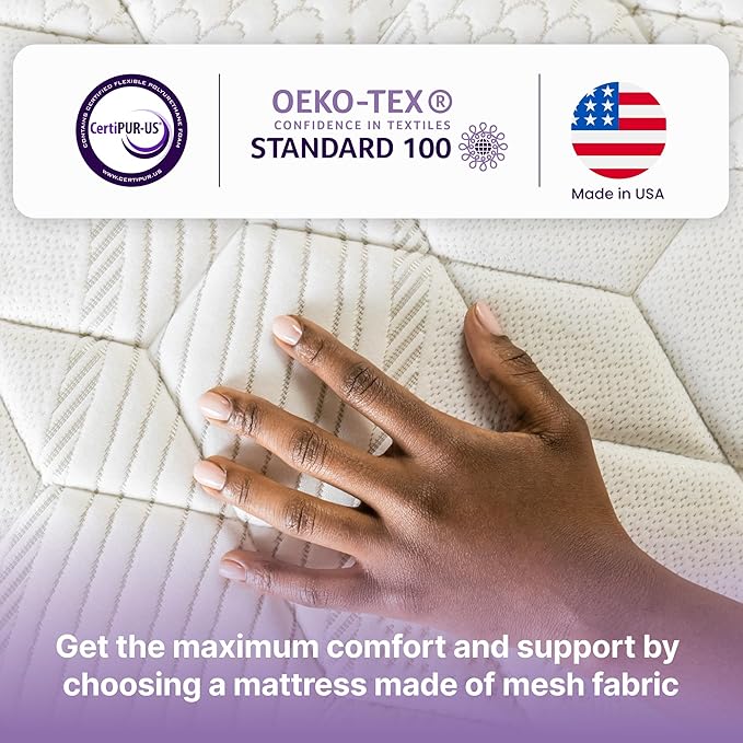 NapQueen Queen Mattress, 8 Inch Victoria Hybrid Cooling Gel Infused Pocket Spring and Memory Foam Mattress, Queen Size Mattress Bed in a Box, CertiPUR-US Certified, Fiberglass-Free Mattress