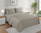 100% Cotton Sheets King Size Sheets Set, 15" Deep Pocket King Sheet Set, Soft Sateen Weave Luxury Hotel Sheets, Naturally Cool Long Staple Organic Cotton, No Pilling & Shrink - Silver