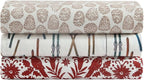 Eddie Bauer - Queen Sheets, Cotton Flannel Bedding Set, Brushed For Extra Softness, Cozy Home Decor (Little Creek Pine Cone Beige, Queen)