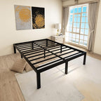 45MinST 14 Inch Reinforced Platform Bed Frame/3500lbs Heavy Duty/Easy Assembly Mattress Foundation/Steel Slat/Noise Free/No Box Spring Needed, King