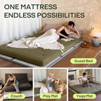 ZonLi Japanese Floor Futon Mattress Twin Size 75"x 39", 100% Cotton Cover 2.5'' Thicken Tatami Mattress, Foldable Sleeping Pad, Portable Dormitory Tatami Mat, Roll Up Floor Lounger Bed for Adult