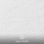 Love's cabin Twin Quilt Set White Bedspreads - Soft Bed Summer Lightweight Bedspread Comforter - Modern Style Wave Pattern Coverlet for All Season - 2 Pieces (1 Quilt, 1 Pillow Sham)