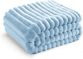 Bedsure GentleSoft Blue Fleece Blanket for Couch - Cozy Soft Blankets for Women, Cute Small Throws for Girls, Light Blue, 50x70 Inches