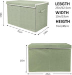 popoly Large Toy Box Chest with Lid, Collapsible Sturdy Toy Bin Storage Organizer Boxes Baskets for Kids, Boys, Girls, Nursery, Playroom, 25"x13" x16"