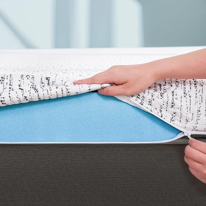 Subrtex Memory Foam Mattress Topper Twin, 3 Inch Mattress Topper for Pressure Relieving, Soft Breathable Single Bed Toppers Mattress Pads with Removable Washable Cover