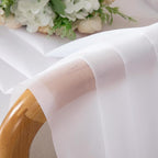 OVZME White Sheer Curtains 45 Inch Long 2 Panels, Rod Pocket Voile Drapes for Small Windows, Each 42 by 45 Inches.