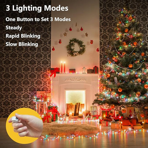 12 Pack Valentine's Day Fairy Lights Battery Operated, 3 Speed Modes, Extra 12 Batteries for Replacement, 7Ft 20 LED Mini String Light, Waterproof Twinkle Firefly Lights, Multi-Colored