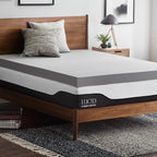 LUCID 4 Inch Bamboo Infused Memory Foam Mattress Topper - Queen Size – Cooling Ventilation – Pressure Relieving Bed Topper - Mattress Pad – CertiPur Certified