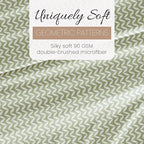 Linen Market Double-Brushed Patterned Microfiber Twin Sheet Set 3 Piece – Oeko-TEX Certified Ultra Soft & Wrinkle-Free - 16" Deep Pocket Sheets - Easy Care Twin Size - Puffed Chevron Sage