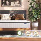 Vesgantti Twin XL Mattress, 10 Inch Hybrid XL Twin Mattress in a Box, Extra Long Pillow Top Twin Mattresses, Foam and Pocket Coils Innerspring Mattresses, Medium Firm Plush Feel