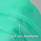 HUTO Window Sheer Turquoise Curtains for Bedroom Rod Pocket Voile Sheer Drapes for Living Room 2 Panels Curtains Each is 52 inches Wide by 63 inches Long