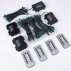 Christmas Mini String Lights Outdoor 4 Pack 17.7 Feet 50 Led 8 Modes Battery Operated Fairy Lights with Timer for Xmas Tree Indoor Holiday Party Decor, Warm White + Multicolored