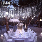 Brightown Icicle Lights Outdoor: 2 Packs, 132Ft with 276 Drops, 1472 LED Icicle Lights with Timer for House Eaves and Wedding, Pure White