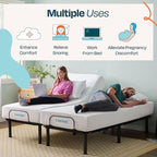 Linenspa Adjustable Bed Frame - Independent Head and Foot Incline - Powerful Quiet Motor - Easy Tool Free Assembly - Lounge - Watch TV - Working - Reading - Ergonomic - Electric Bed Base - Queen Size