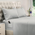DREAMCARE Queen Size Sheets - Cooling Bed Sheets - 4pcs Set - up to 15" Deep Pocket Queen Sheet Set - Sheets Queen Size Bed - Soft & Long Lasting 100% Fine Brushed Polyester with Side Pocket - LGray