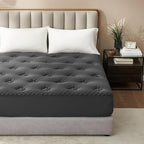 Hansleep California King Mattress Topper Viscose Derived from Bamboo, Memory Foam Pillow Top Mattress Topper Cal King with Deep Pocket, Mattress Pad for Back Pain Relief, 72" x 84", Charcoal