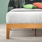 ZINUS Moiz Wood Platform Bed Frame, Wood Slat Support, No Box Spring Needed, Easy Assembly, Natural, Queen