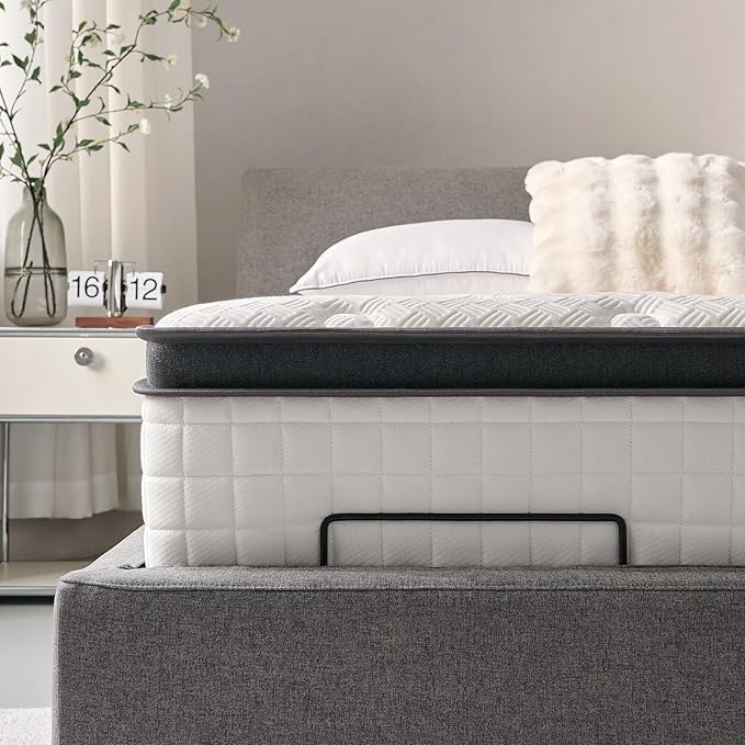 Queen Mattress 12 Inch, Hybrid Queen Size Mattress in a Box, Medium Feel, 3 Layer Premium Foam with Pocket Springs for Motion Isolation and Pressure Relieving, 80"x60"x12", 100-Night Trial