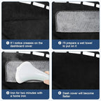 Dash Cover Custom Fit for Toyota Tundra 2022 2023 2024 2025 2026 Dashboard Cover Nonslip Dash Mat Protector Sunshade No Glare Black (Without HUD)