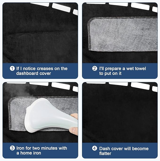 Dashboard Cover Mat Custom Fit for 2015-2023 2024 Dodge Challenger Dash Cover Nonslip Dash Mat Protector Sunshade No Glare Black