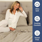 Twin XL Size 3 Piece Sheet Set - Comfy Breathable & Cooling Bed Sheets Set - Hotel Luxury Bedding for Women, Men, Kids, Teens, Boys & Girls - Deep Pockets and Wrinkle Free - Beige (Heathered Sheets)