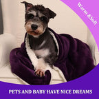 NANPIPER Baby Sherpa Blanket,Warm Toddler Throw Blanket,Soft Newborn Fleece Blanket for Winter (Purple,30x40 inches)