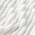 Bedsure GentleSoft California King Size White Fleece Blanket for Bed - Cozy Soft Blankets for Women, Cute Large Throws for Girls, Off White, 102x96 Inches