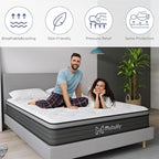 Full Size, 8 Inch Hybrid Full Size,Hybrid Mattress in a Box with Independent Spring, Soft and Comfortable Medium Firm Mattress,Cooler Sleep with Pressure Relief and Support