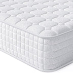 Vesgantti 8 Inch Multilayer Hybrid Queen Mattress - Multiple Sizes & Styles Available, Ergonomic Design with Memory Foam and Pocket Spring, Medium Firm Feel, White