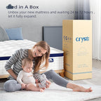 Queen Mattress 10 Inch - Hybrid Mattress Bed in a Box, Medium Firm Support, Pressure & Pain Relief for All Sleepers, CertiPUR-US Certified, Fiberglass-free, Reinforced Edge Support, Motion Isolation
