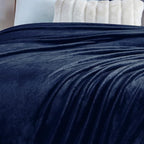 Walensee Fleece Blanket Plush Throw Fuzzy Lightweight (California King Size 108x102navy Blue) Super Soft Microfiber Cal King Size Flannel Blankets for Couch, Bed, Sofa Warm and Cozy for All Seasons