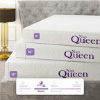 NapQueen 8 Inch Twin-XL Size Mattress, Cooling Gel Memory Foam Mattress, Bed in a Box, White
