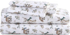 Eddie Bauer - Full Sheets, Cotton Flannel Bedding Set, Brushed For Extra Softness, Cozy Home Decor (Woodland Friends, Full)