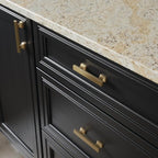 FRANKLIN BRASS Tiered Foot (10-Pack) Cabinet Handles 3" Hole Center Pulls | Champagne Bronze Hardware Kitchen Door, Drawers, Dressers, Furniture P49572C-CZ-B