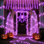 TingMiao Halloween Purple Fairy Lights Battery Operate,7.2ft 20 LEDs String Lights Silver Copper Wire for Hallowen Christmas DIY Decoration Wedding Party (6 Pack)