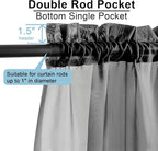 OWENIE Sheer Curtains 96 Inch Length, Elegant Sheer Curtains for Bedroom, Window Voile Sheer Curtain Panels/Drapes/Treatment for Living Room, 2Pcs, Each 42" W x 96" L, Charcoal Gray
